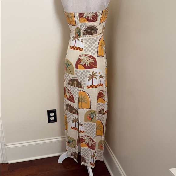 New Anthropologie Paper Heart Linen Blend Strapless Maxi Dress - Picture 15 of 16